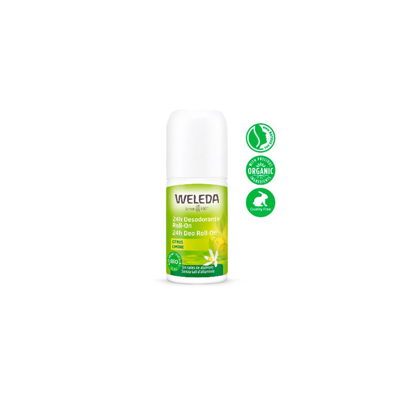 Desodorante Roll On Citrus 24 Hrs 50 Ml Weleda
