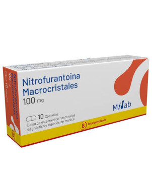 Nitrofurantoina Macrocristales 100 mg 10 cápsulas