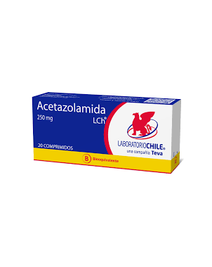 Acetazolamida 250 mg x 20 comp