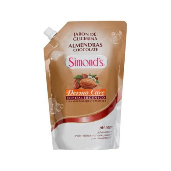 Jabon De Glicerina Almendras Chocolate Dermo Care PH Neutro 750 ML Simonds