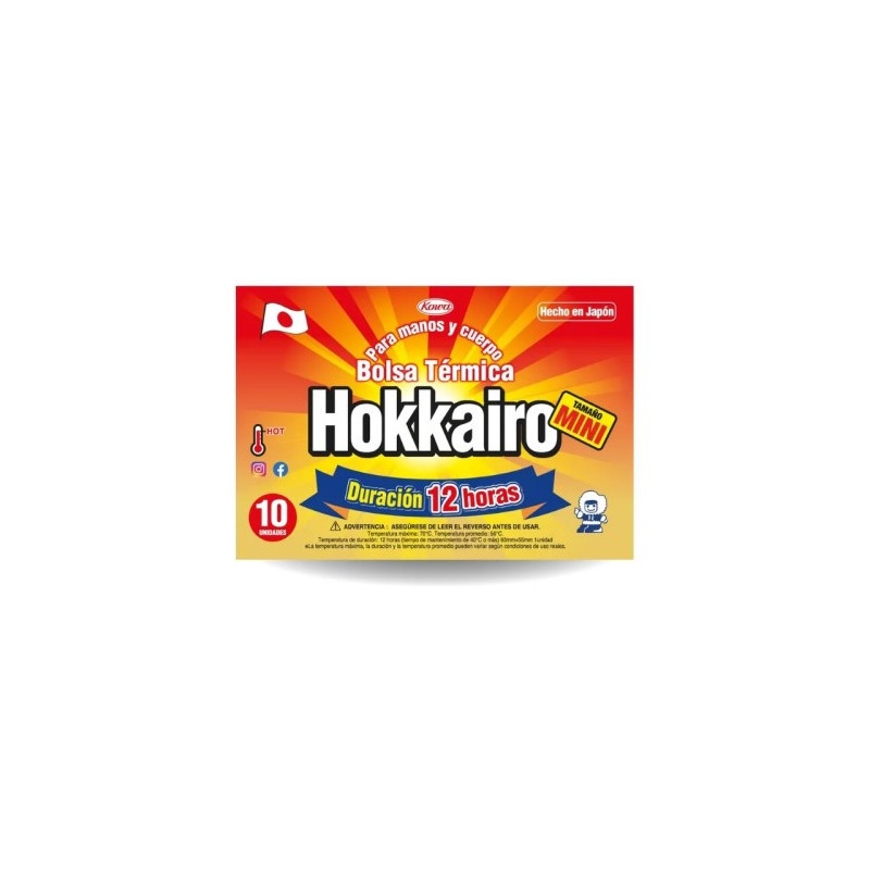 Hokkairo Bolsa Termica Para Manos Y Cuerpo Tamaño Mini 10 Un.