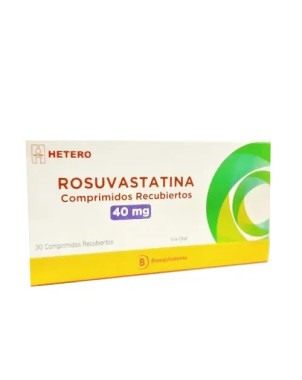 Rosuvastatina 40 mg 30 comp. Recubiertos   VENCE 10/2026   STOCK 1