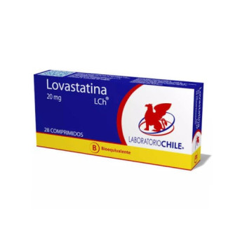 Lovastatina 20 mg x 28 comprimidos Lab. Chile   VENCE 10/2026   STOCK 1