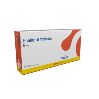 Enalapril 5 Mg 20 Comprimidos   VENCE 10/2026   STOCK 3
