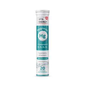 Magnesio + Complejo B 20 Tab. Efervescentes Sabor Mandarina Vita Energy   VENCE 11/2026   STOCK 1