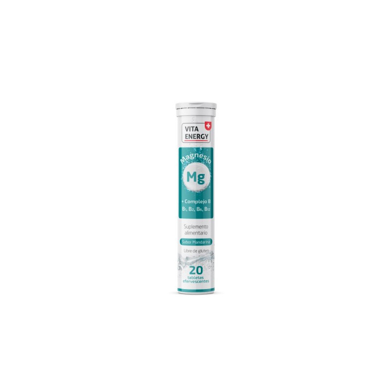 Magnesio + Complejo B 20 Tab. Efervescentes Sabor Mandarina Vita Energy   VENCE 11/2026   STOCK 1