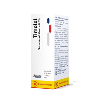 Timolol 0.5% Sol Oftalmica 10 ml