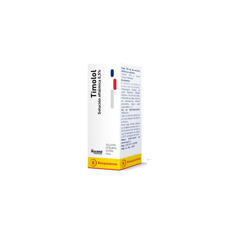 Timolol 0.5% Sol Oftalmica 10 ml
