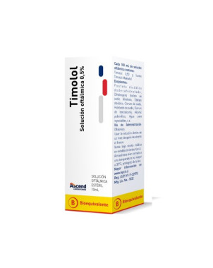 Timolol 0.5% Sol Oftalmica 10 ml