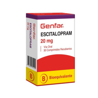Escitalopram 20 Mg 30 Comp. Recubiertos Genfar