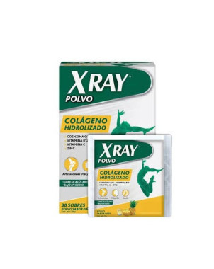 X Ray Colageno Polvo 330 Gramos Sabor Piña 30 Sobres