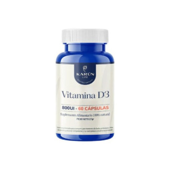 Vitamina D3 800 UI 60 Capsulas Karun Life