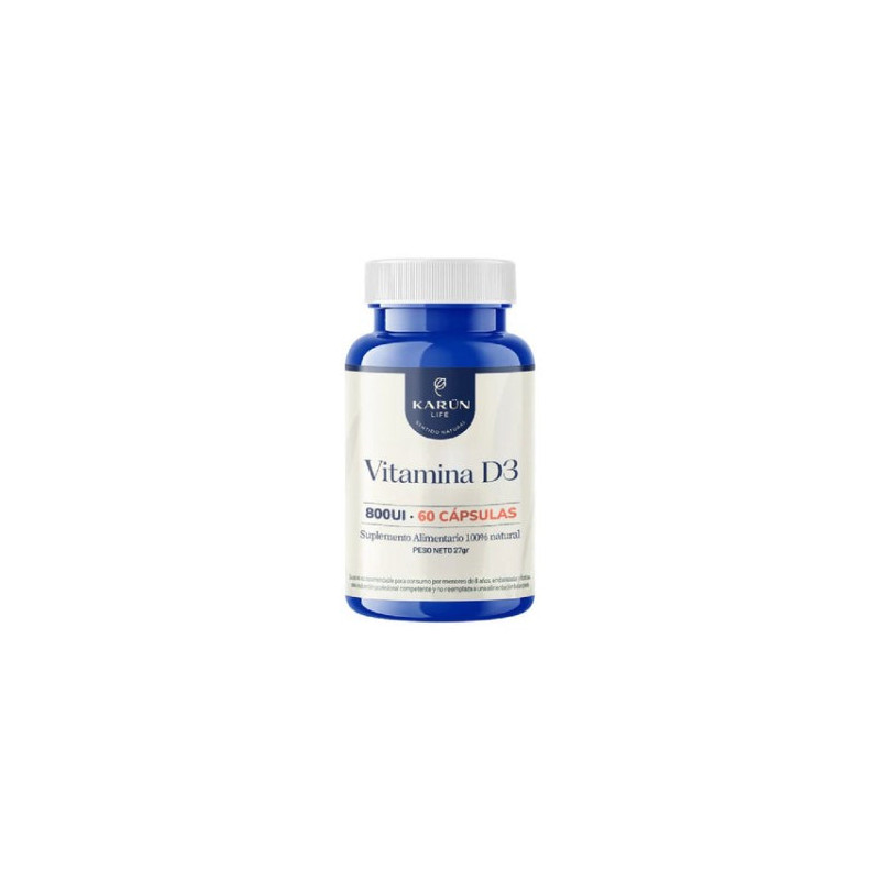 Vitamina D3 800 UI 60 Capsulas Karun Life