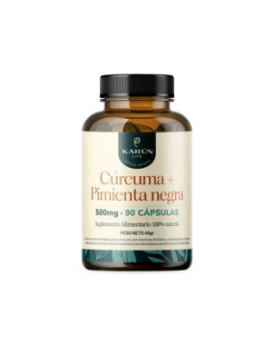 Curcuma + Pimienta Negra 500 Mg X 90 Capsulas Karun Life