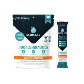 Extra Life Bebida Hidratante Con Electrolitos Orange Mango 10 Sachet