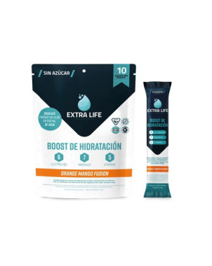 Extra Life Bebida Hidratante Con Electrolitos Orange Mango 10 Sachet