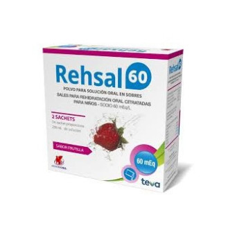 Rehesal 60 Sabor Frutilla 2 Sachet