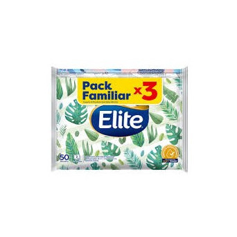 Elite Pañuelo Desechable Pack Familiar X 3 Paquetes De 50 Un.