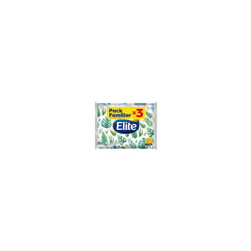 Elite Pañuelo Desechable Pack Familiar X 3 Paquetes De 50 Un.