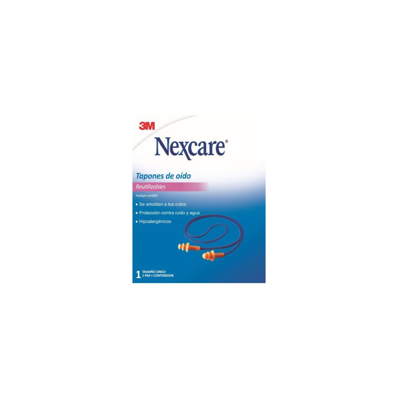 Nexcare Tapones De Oido Reutilizables Con Estuche