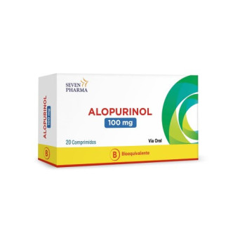 Alopurinol 100 Mg X 20 Comprimidos Seven Pharma