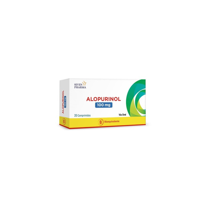 Alopurinol 100 Mg X 20 Comprimidos Seven Pharma