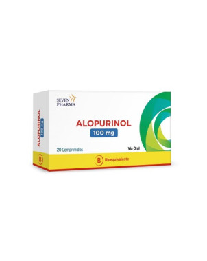 Alopurinol 100 Mg X 20 Comprimidos Seven Pharma