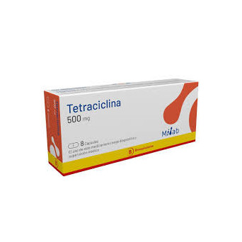 Tetraciclina 500 mg x 8 cáps