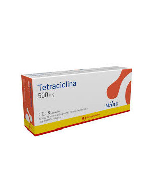 Tetraciclina 500 mg x 8 cáps