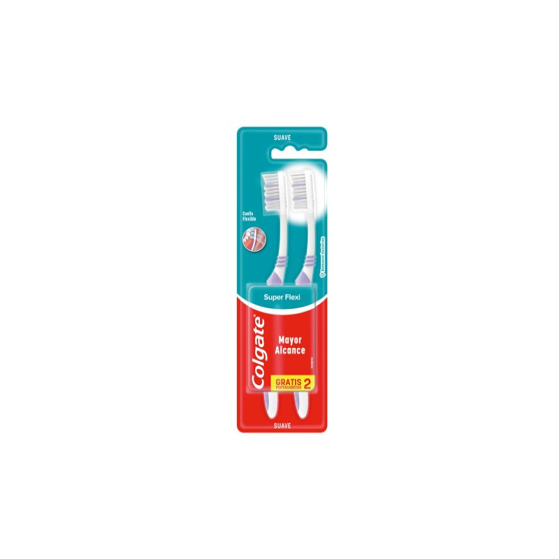 Colgate Cepillo Suave Super Flexi Pack X 2 Un.