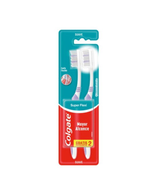 Colgate Cepillo Suave Super Flexi Pack X 2 Un.