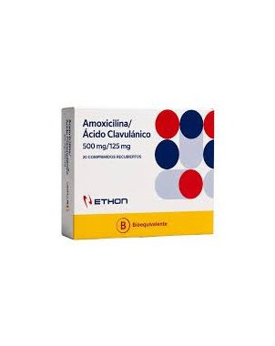 Amoxicilina 500 / Ac. Clavulanico 125 Mg. 20 Comp. Ethon